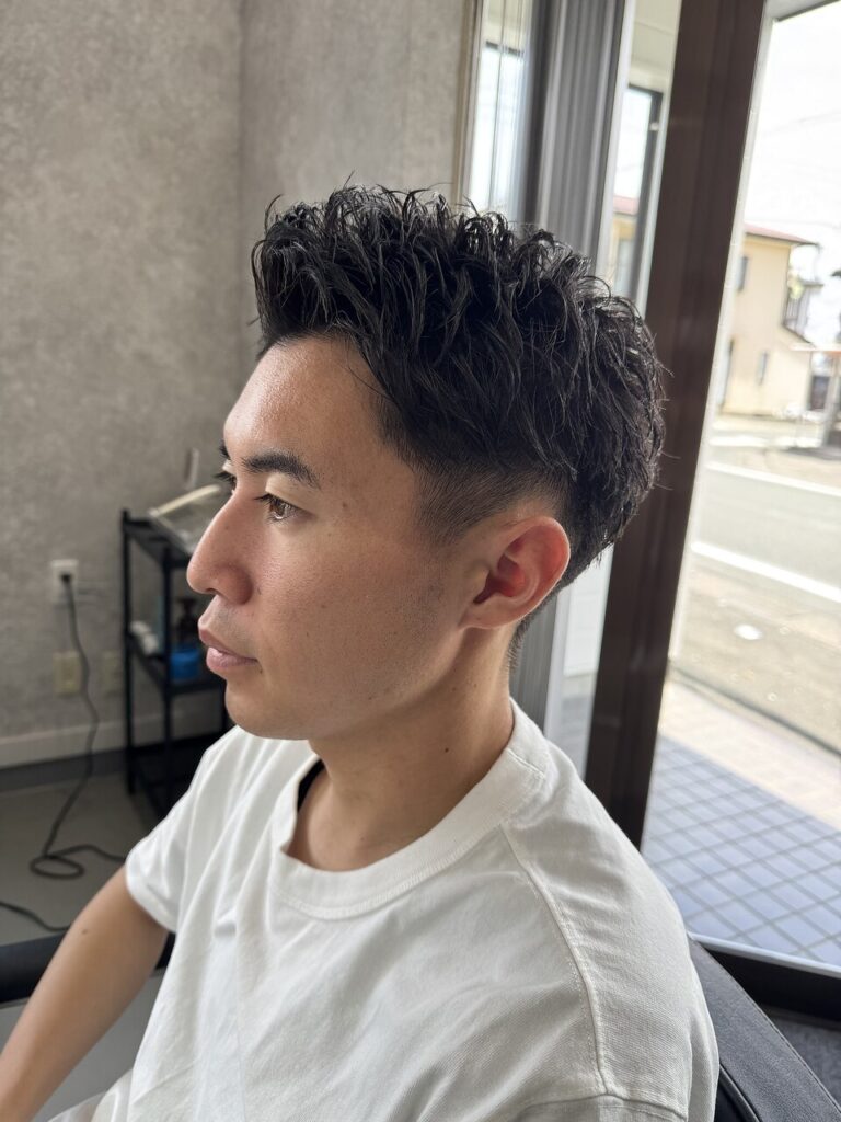 刈り上げスパイキーショート＆ピンパーマ | BOOST men's hair salon