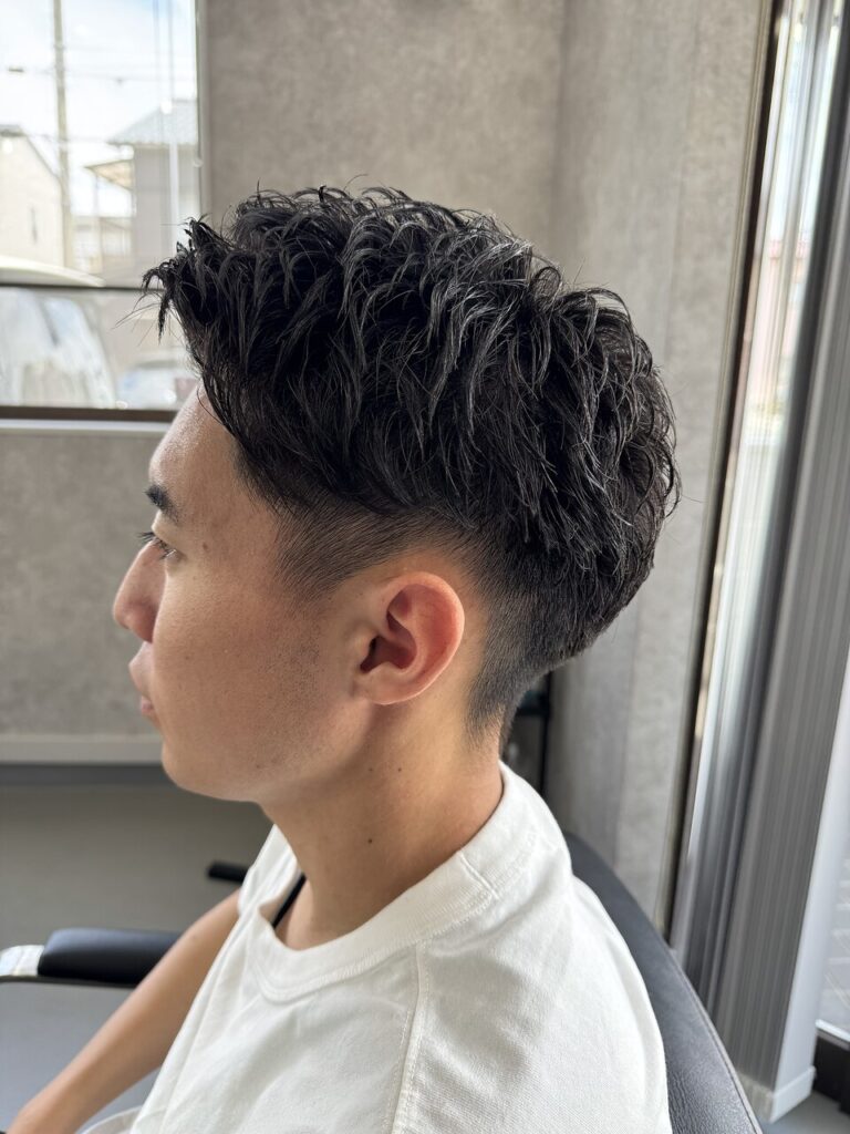 刈り上げスパイキーショート＆ピンパーマ | BOOST men's hair salon