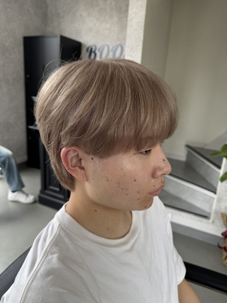 ラウンドマッシュウルフ＆ミルクティーベージュ | BOOST men's hair salon