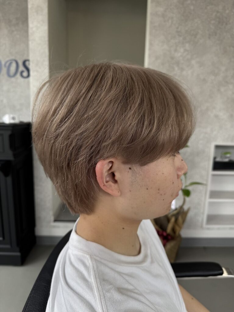 ラウンドマッシュウルフ＆ミルクティーベージュ | BOOST men's hair salon
