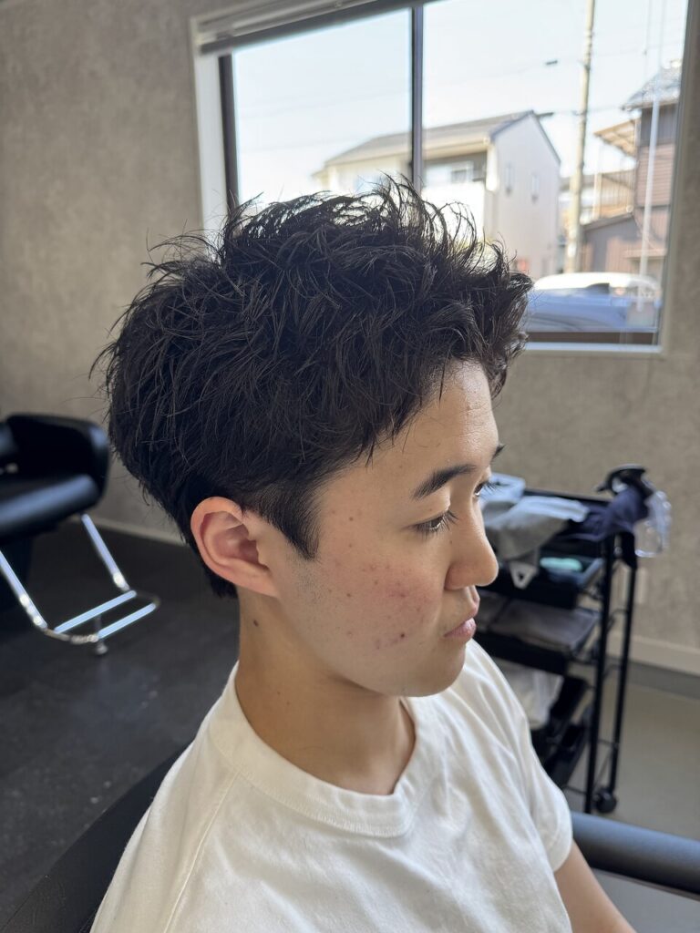 黒髪スパイキーショート | BOOST men's hair salon