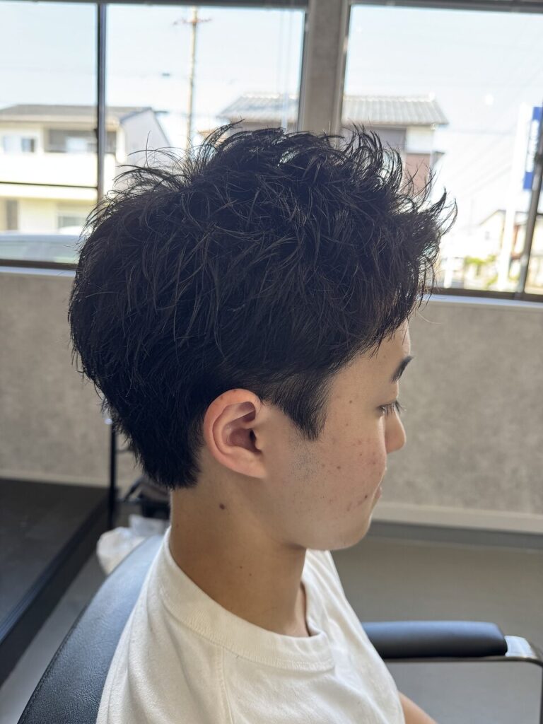 黒髪スパイキーショート | BOOST men's hair salon