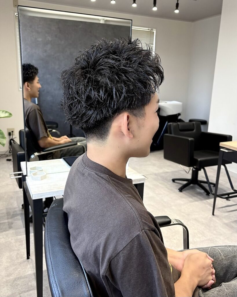 スパイキーショート×ピンパーマ | BOOST men's hair salon