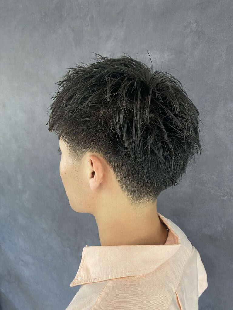テーパーフェード×スパイキーショート | BOOST men's hair salon