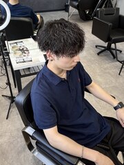 マッシュ×縦落ちツイスパ | BOOST men's hair salon