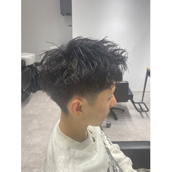 ピンパーマスパイキーショート | BOOST men's hair salon