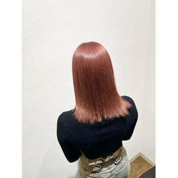 ワンブリーチでつくる透明感ピンクベージュ【横井】 | ALIA 小豆餅店