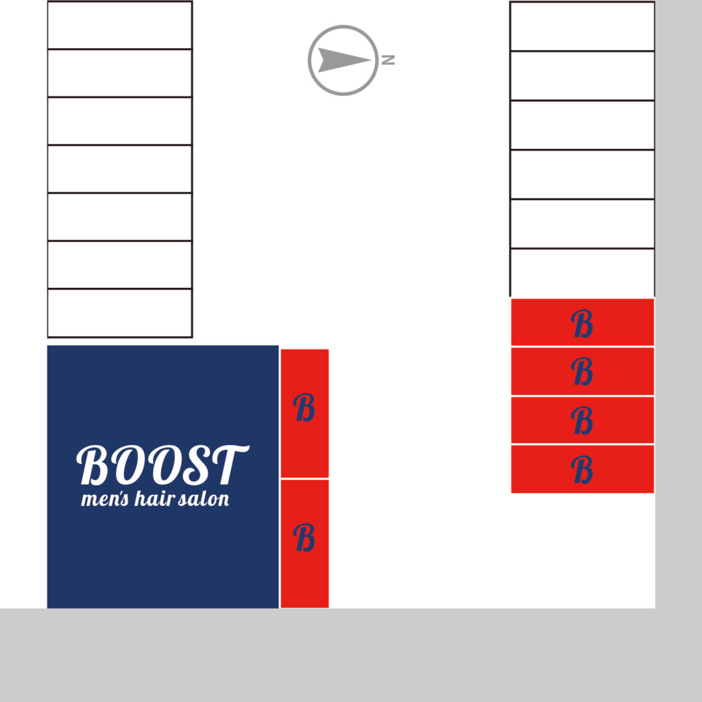 BOOST駐車場についてご案内致します！ | BOOST men's hair salon