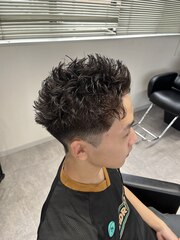 ピンパーマ×スパイキーショート | BOOST men's hair salon