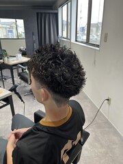 ピンパーマ×スパイキーショート | BOOST men's hair salon