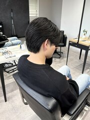襟足スッキリ毛流れセンターパート | BOOST men's hair salon