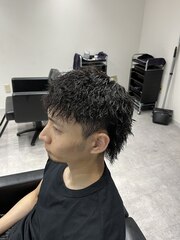 マレット×ツイストスパイラル | BOOST men's hair salon
